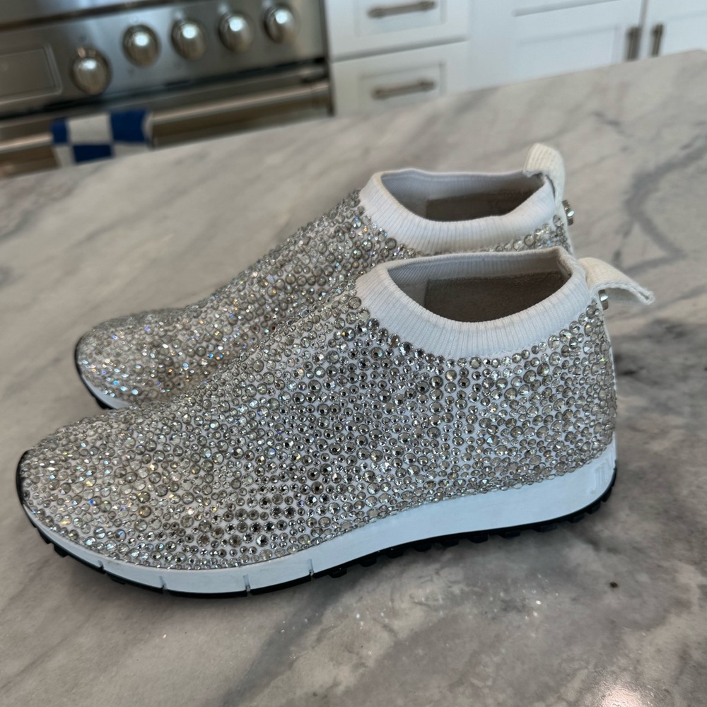 Jimmy Choo rhinestone sneakers